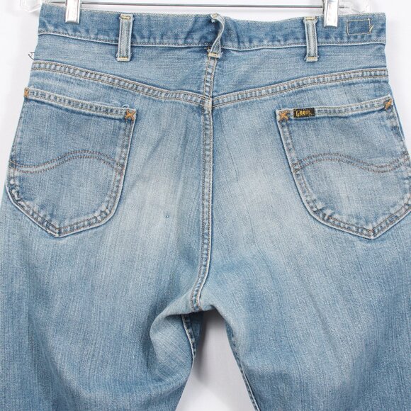 Vintage Lee Women's Rider Jeans 34x28 Blue Boot Cut Flare 100% Cotton - Picture 1 of 10